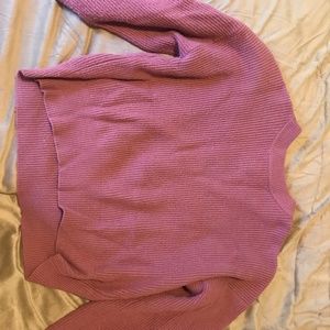 Pink knitted sweater